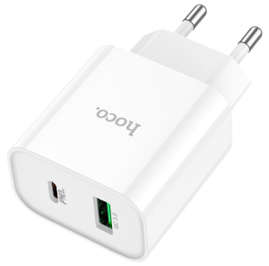 Блок питания (сетевой адаптер) HOCO C80A Plus, QC3.0, 20W, белый
