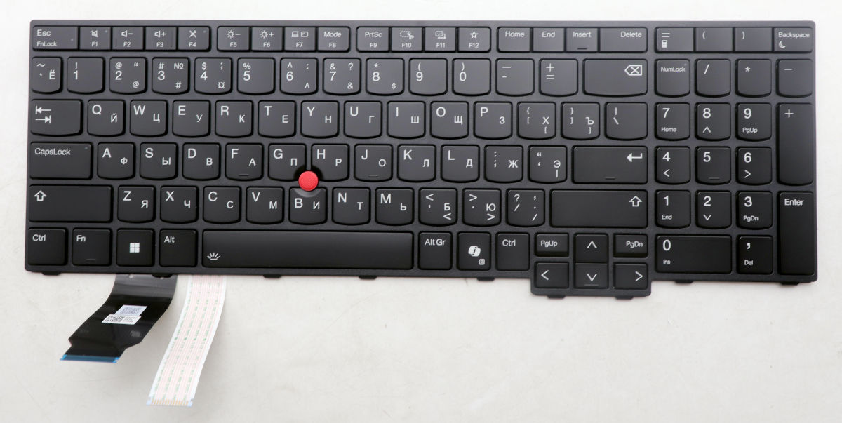 Клавиатура для ноутбука Lenovo Thinkpad P16s T16 gen 4, L16 gen 2 черная с подсветкой