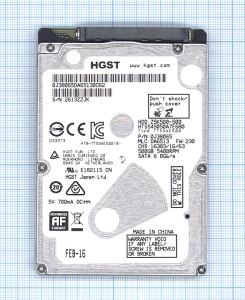 Жесткий диск HDD 2,5" 500GB HGST Z5K500-500 HTS545050A7E680
