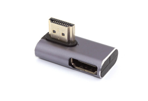 Переходник HDMI угловой  папа-мама вправо-вниз