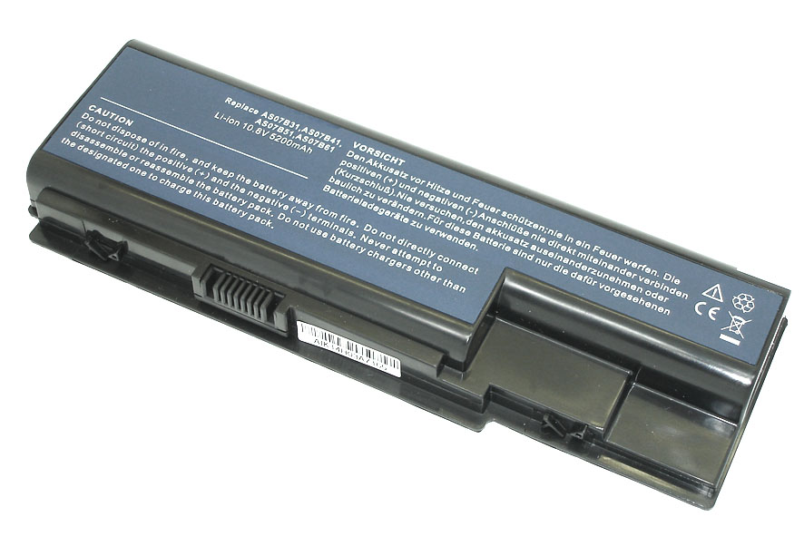 Аккумуляторная батарея для ноутбука Acer Aspire 5520, 5920, 6920G, 7520  11.1V 5200mAh OEM черная