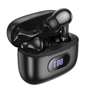 Наушники HOCO EQ2 Plus беспроводные с док станцией TWS, Bluetooth 5.4 черный
