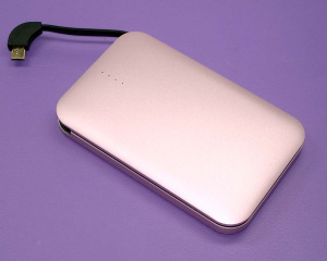 Универсальный внешний аккумулятор Powerbank QUAN с адаптером MicroUSB-Apple Lightning 8000mAh 5V 2A