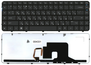 Клавиатура для ноутбука HP Pavilion DV6-3000 черная с подсветкой