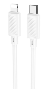 Кабель USB-C HOCO X88 Gratified Type-C-Lightning, 20W, 1м, белый