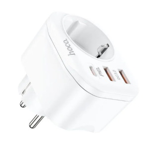 Сетевой фильтр Hoco NS3 1 Socket + PD 20W + 2xUSB QC3.0 18W белый