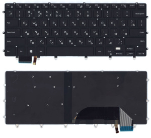 Клавиатура для ноутбука Dell XPS 15 9550  черная с подсветкой
