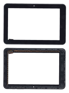 Сенсорное стекло (тачскрин) для Prestigio Multipad PMT5587 черное с рамкой