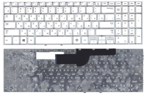 Клавиатура для ноутбука Samsung 355V5C 350V5C NP355V5C NP355V5C-A01 белая