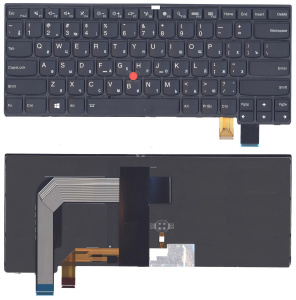 Клавиатура для ноутбука Lenovo Thinkpad T460P черная с подсветкой