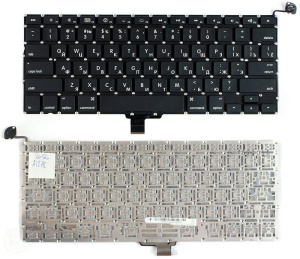 Клавиатура для ноутбука MacBook A1278 13.3" черная плоский Enter