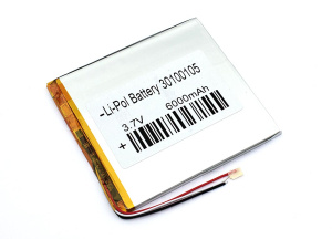 Аккумулятор Li-Pol (батарея) 3*100*105мм 3pin 3.7V/6000mAh