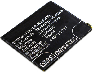 Аккумулятор CS-MX611XL BA611 для MeiZu M5, Meilan M5  3.85V / 3000mAh / 11.55Wh