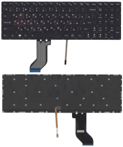 Клавиатура для ноутбука Lenovo IdeaPad Y700 Y700-15ISK черная без рамки с подсветкой