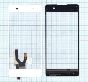 Сенсорное стекло (тачскрин) для Sony Xperia E5 белое