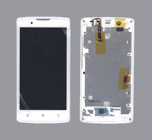 Дисплей для Lenovo A2010 белый с рамкой