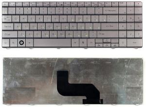 Клавиатура для ноутбука Packard Bell TJ61 TJ65 TJ67 TJ71 TJ73 TJ75 TJ76 серебристая