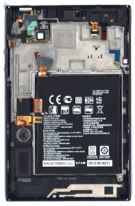Дисплей для LG Optimus VU P895 черный с рамкой
