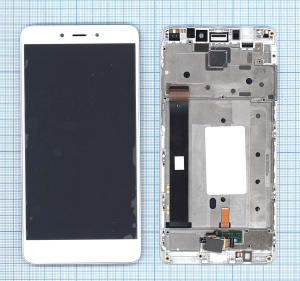 Дисплей для Xiaomi Redmi Note 4 белый с рамкой