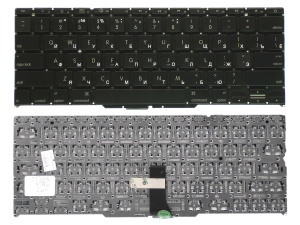Клавиатура для ноутбука MacBook A1370 2010+ черная плоский ENTER без подсветки