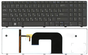 Клавиатура для ноутбука Dell Vostro 3700 черная с подсветкой