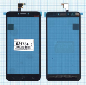 Сенсорное стекло (тачскрин) для Alcatel One Touch Pixi 4 Plus Power 5023F черное
