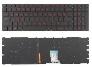 Клавиатура для ноутбука Asus GL502 черная c подсветкой