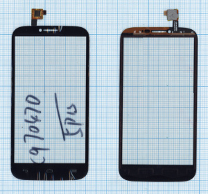 Сенсорное стекло (тачскрин) для Alcatel One Touch Pop C9 7047D черное