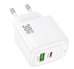 Блок питания (сетевой адаптер) HOCO CS55A Surplus PD30W+QC3.0 charger, белый