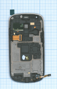 Дисплей для Samsung Galaxy S3 III mini GT-I8190 черный с рамкой