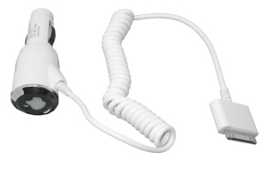 Автомобильная зарядка для Apple iPhone4s,  iPhone4 (5V, 1A) white