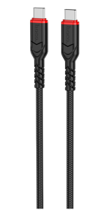 Кабель USB-C HOCO X59 Victory Type-C-Type-C, 3A, 60W, 1м, черный