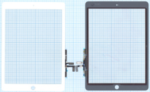 Сенсорное стекло (тачскрин) для iPad Air (A1474, A1475, A1476) белое OEM