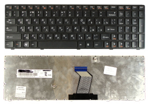 Клавиатура для ноутбука Lenovo IdeaPad Y570 черная рамка черная