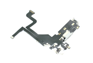Шлейф с разъемом зарядки и микрофоном для Apple iPhone 13 Pro, белый