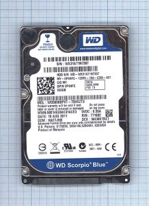 Жесткий диск WD Blue 2.5", 500GB, SATA II
