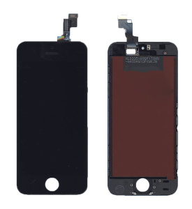Дисплей для iPhone 5S в сборе с тачскрином (LT) черный