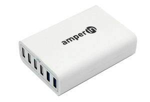 Блок питания (сетевой адаптер) Amperin Quick Charge 6-port QC 3.0 USB (YDS-TC060-4-2-0) white