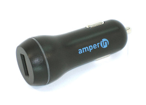 Автомобильное зарядное устройство AMPERIN CCB-1USB USB DC 5V 3.0A/9V 2A/12V 1.5A Черный