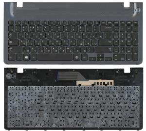 Топкейс для ноутбука Samsung 355V5C 350V5C NP355V5C NP355V5C-A01 черный с серой рамкой