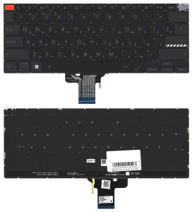 Клавиатура для ноутбука Asus Vivobook Pro 14 X3400 черная с подсветкой