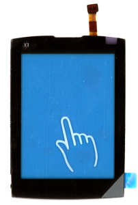 Сенсорное стекло (тачскрин) для Nokia X3-02 черное