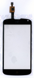 Сенсорное стекло (тачскрин) для LG Nexus 4 E960 черное