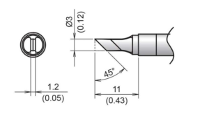 Жало для паяльника Hakko T39-KU