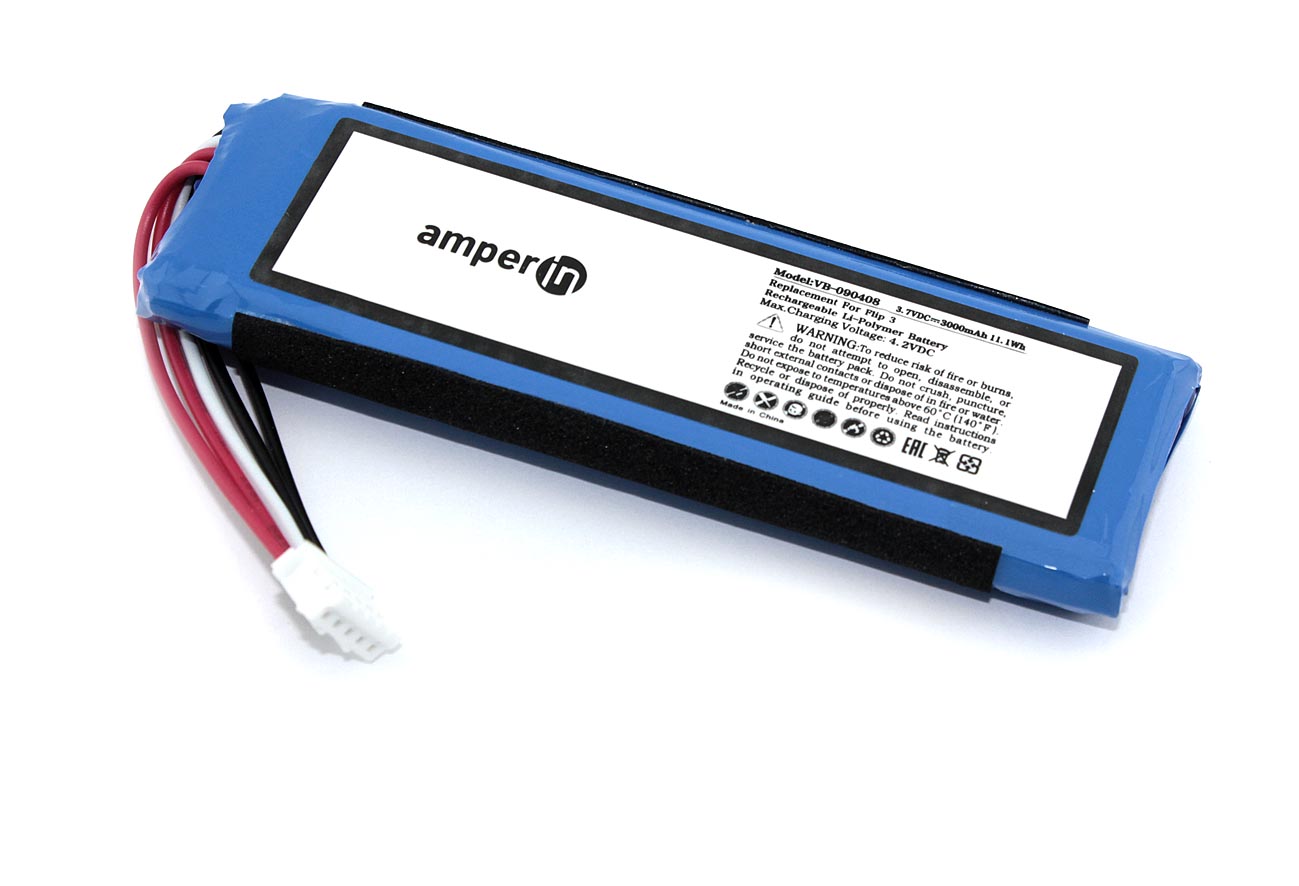 Аккумуляторная батарея Amperin для JBL Flip 3  3.7V  3000mAh  11.10Wh