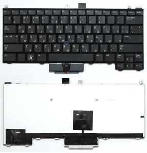 Клавиатура для ноутбука Dell Latitude E4310 черная с указателем с подсветкой