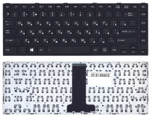 Клавиатура для ноутбука Toshiba Satellite C40-B черная с рамкой