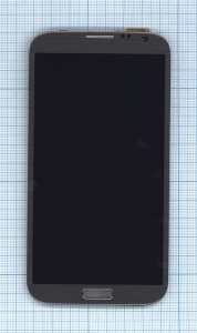 Дисплей для Samsung Galaxy Note 2 GT-N7100 серый титан с рамкой