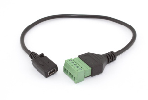 Кабель со сборным  разъемом mini USB мама