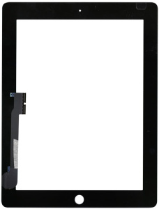 Сенсорное стекло (тачскрин) для iPad 3/4 черное OEM